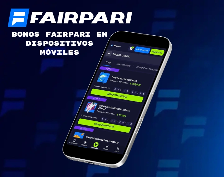 Bonos Fairpari en dispositivos móviles