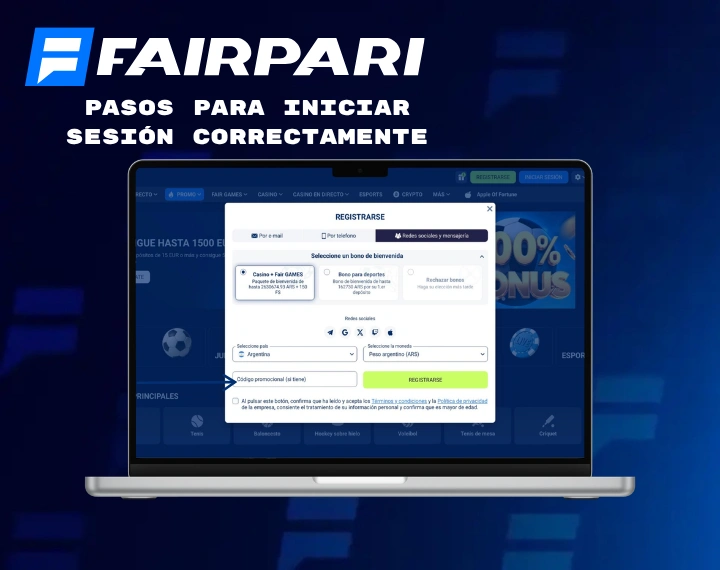 Pasos para iniciar sesión correctamente