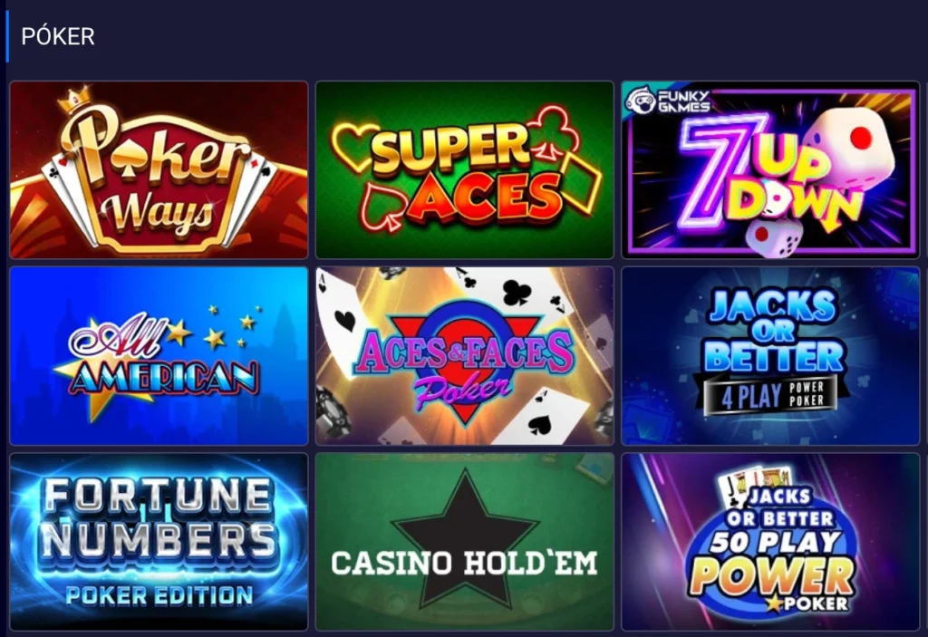 Mesas de póker online