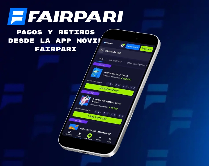 Pagos y retiros desde la app móvil Fairpari