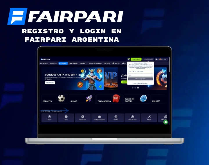 Registro y login en Fairpari Argentina